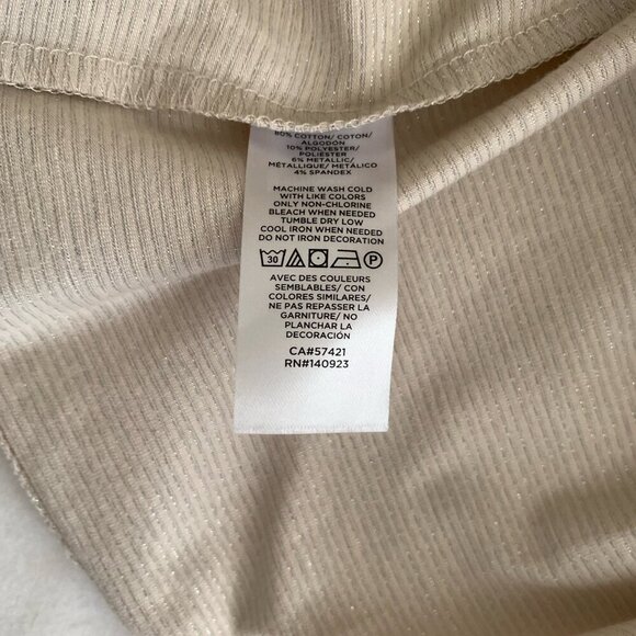 Loft Metallic Shimmer Cami Top Women’s Size Large Champagne Beige NWT - Picture 7 of 7